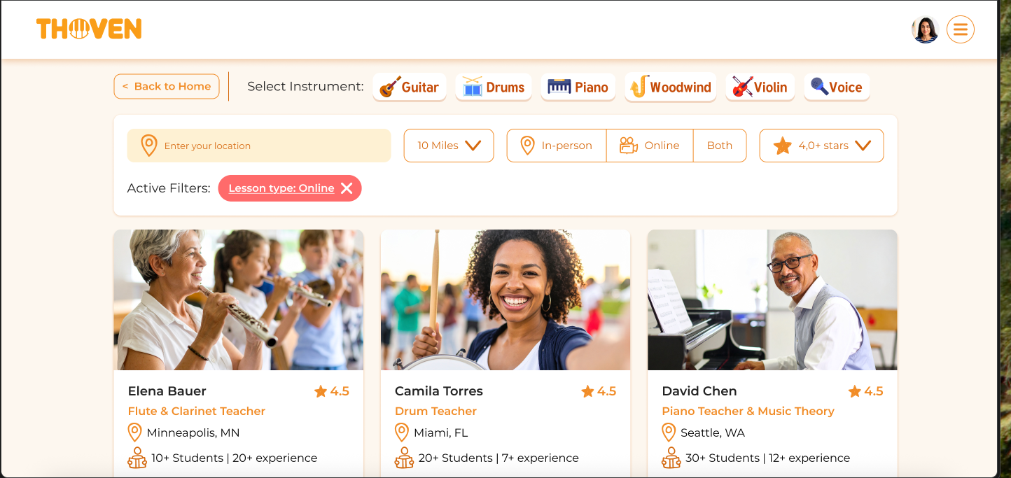 Thoven Marketplace Interface